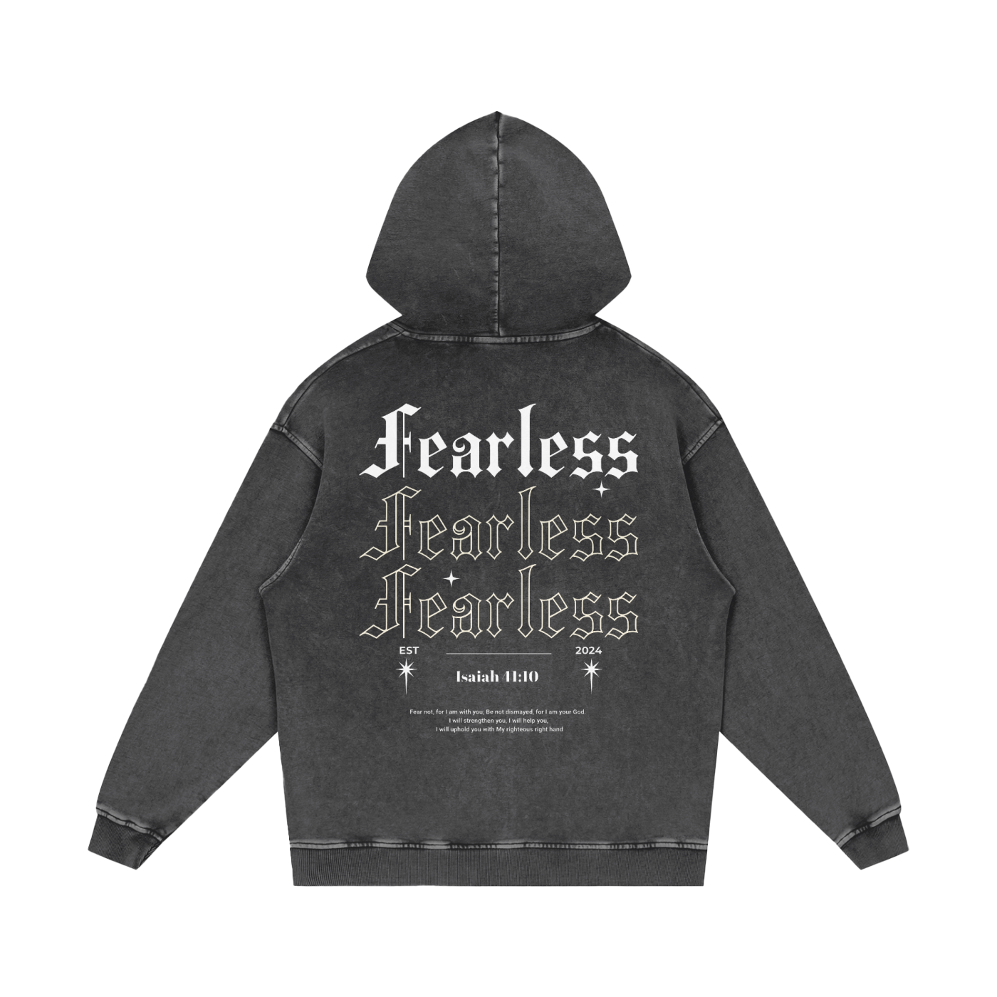 Intrepidus "ISAIAH 41:10" Acid Wash Hoodie
