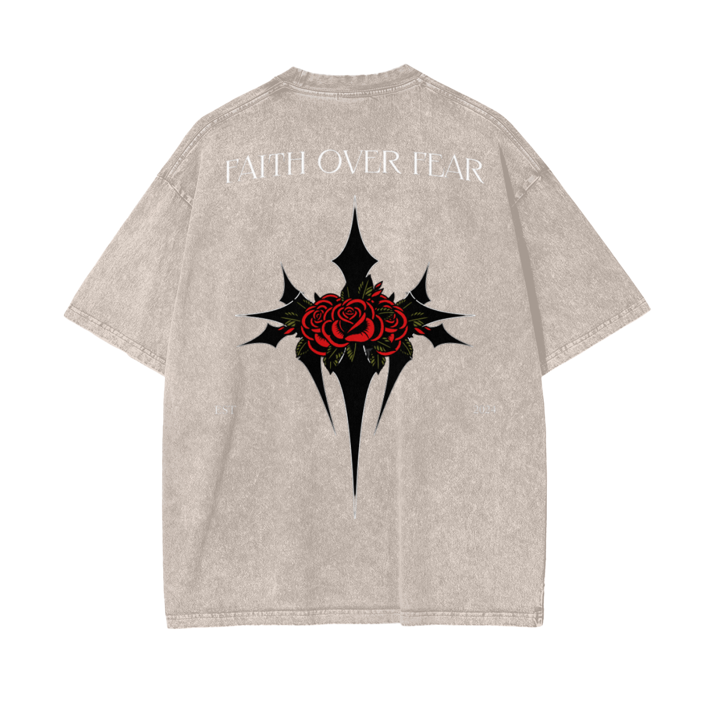 Intrepidus "FAITH OVER FEAR" Acid Wash Tee