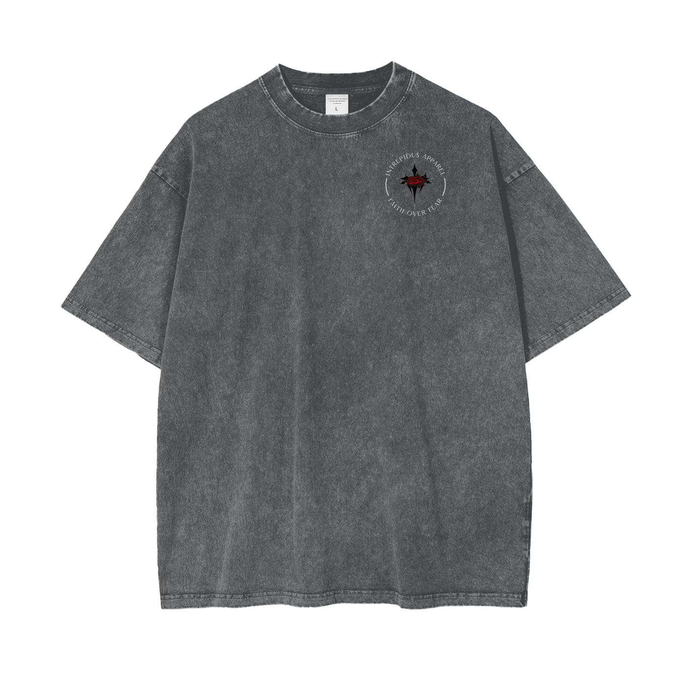 Intrepidus "FAITH OVER FEAR" Acid Wash Tee