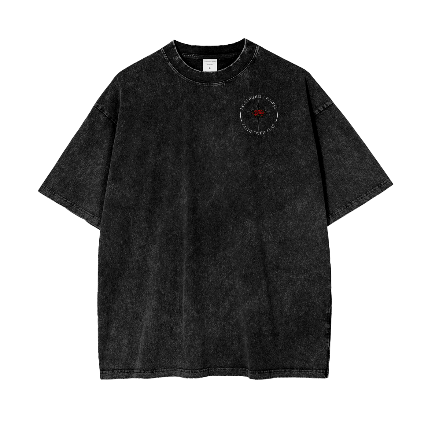 Intrepidus "FAITH OVER FEAR" Acid Wash Tee