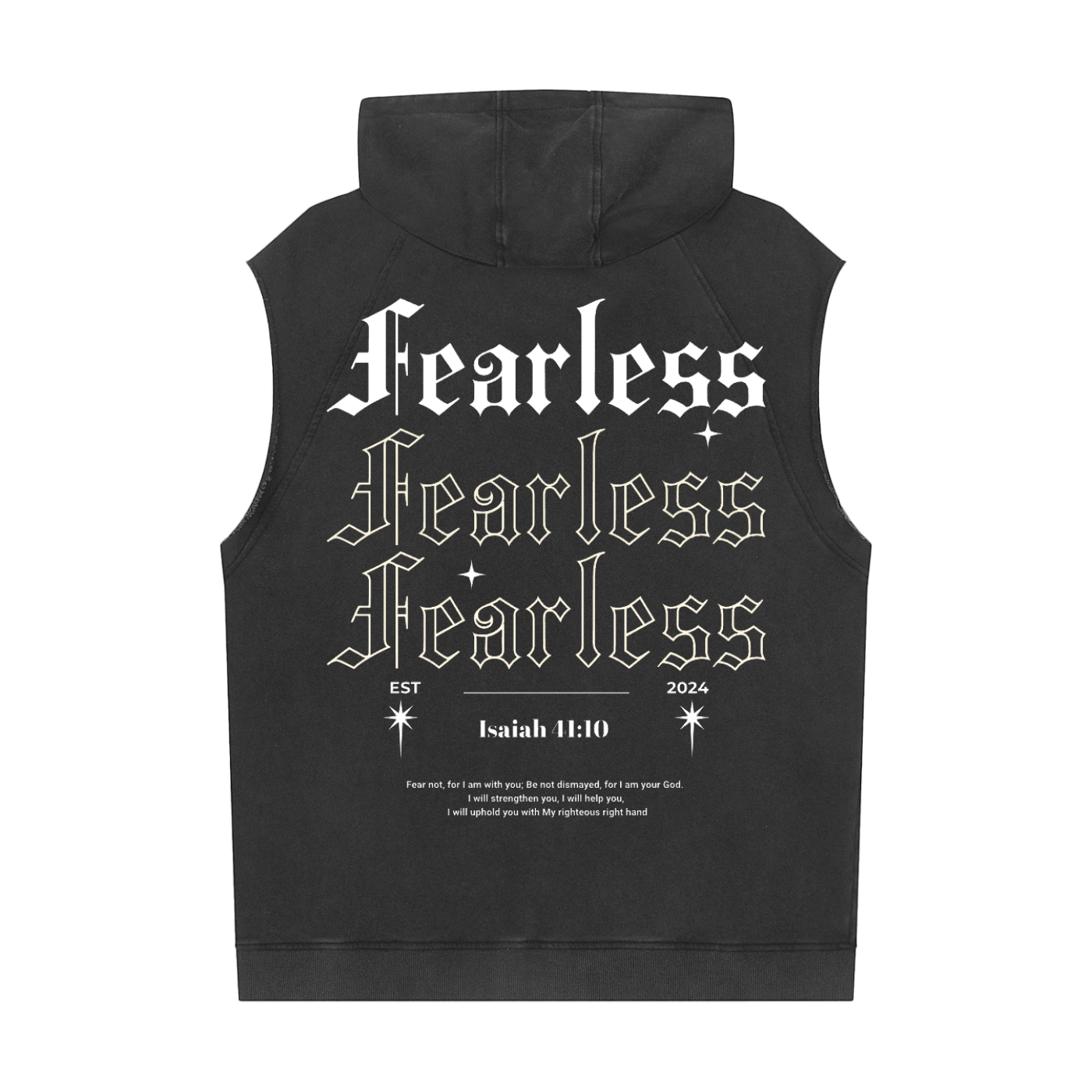 Intrepidus "ISAIAH 41:10" Washed Sleeveless Hoodie