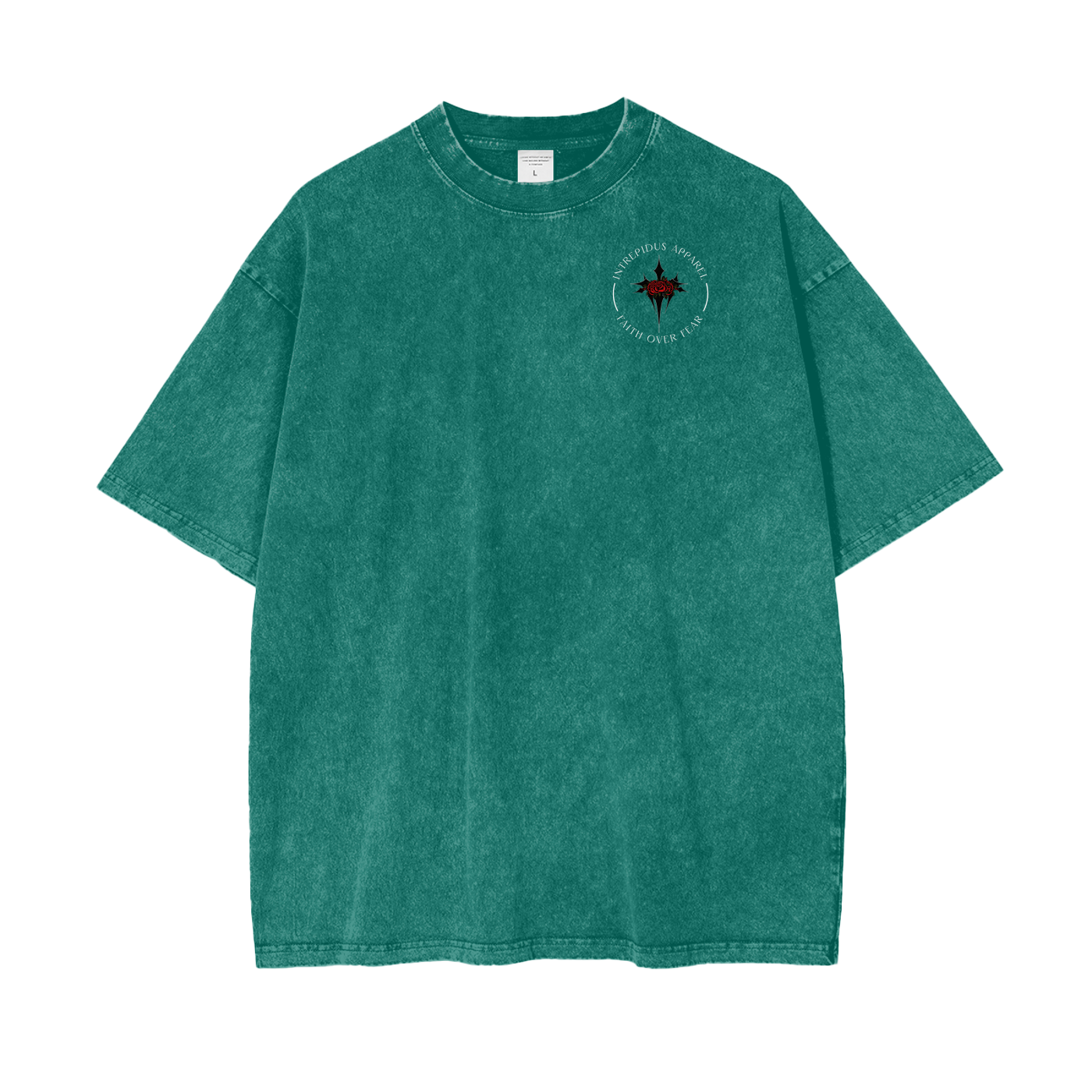 Intrepidus "FAITH OVER FEAR" Acid Wash Tee