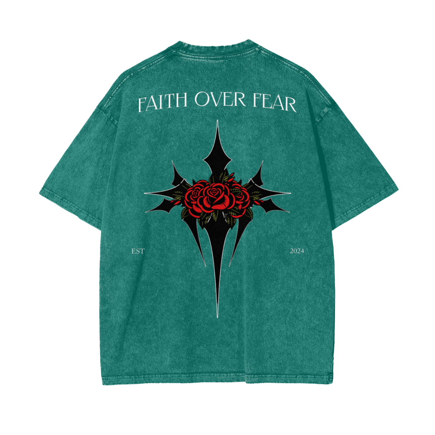 Intrepidus "FAITH OVER FEAR" Acid Wash Tee