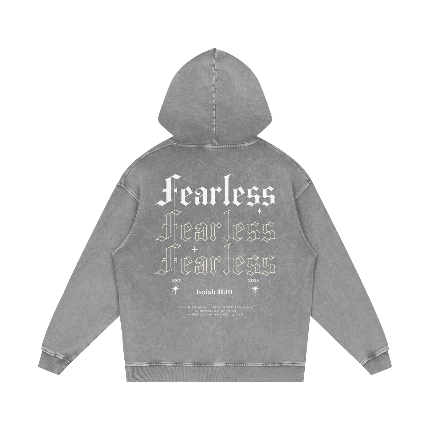 Intrepidus "ISAIAH 41:10" Acid Wash Hoodie