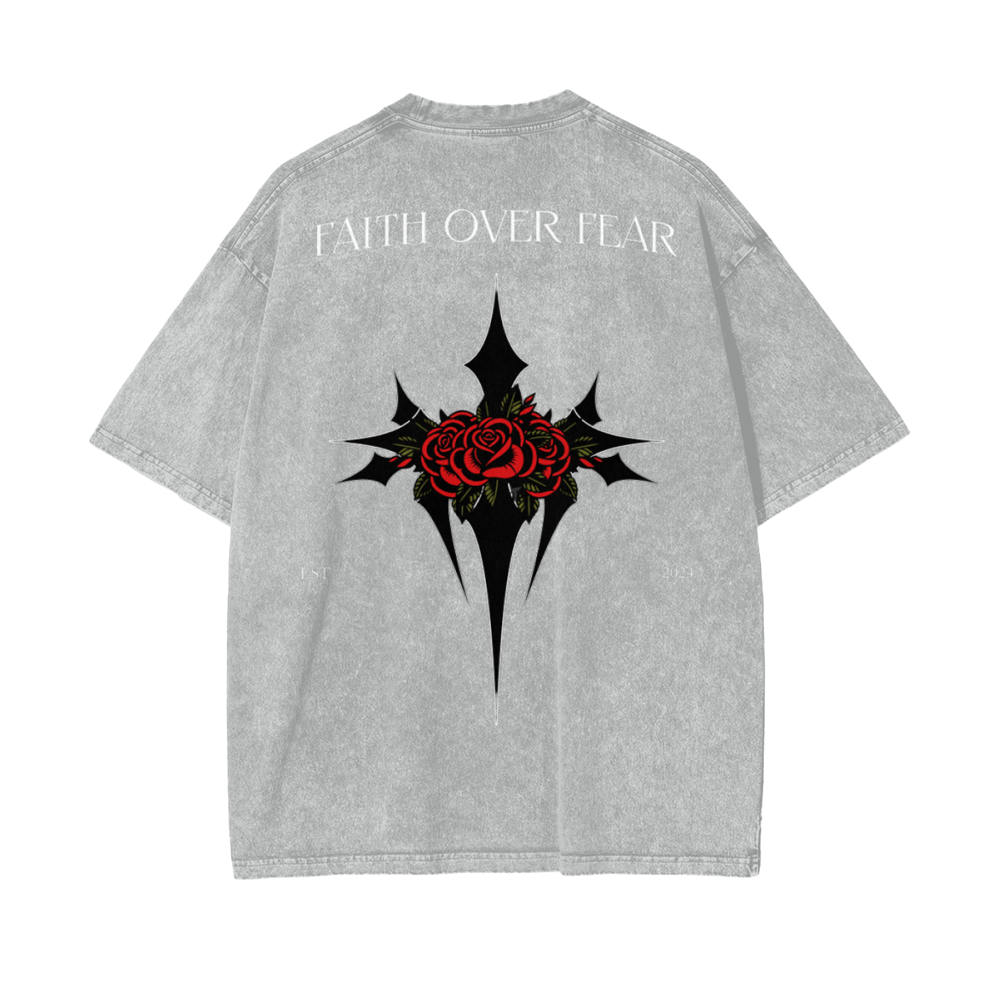 Intrepidus "FAITH OVER FEAR" Acid Wash Tee