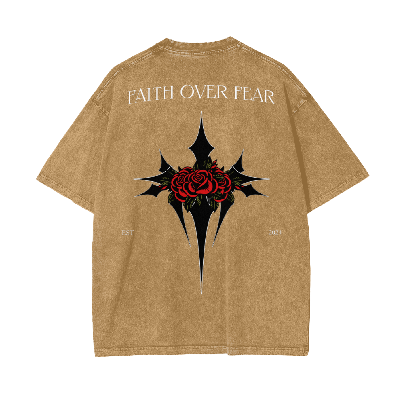 Intrepidus "FAITH OVER FEAR" Acid Wash Tee