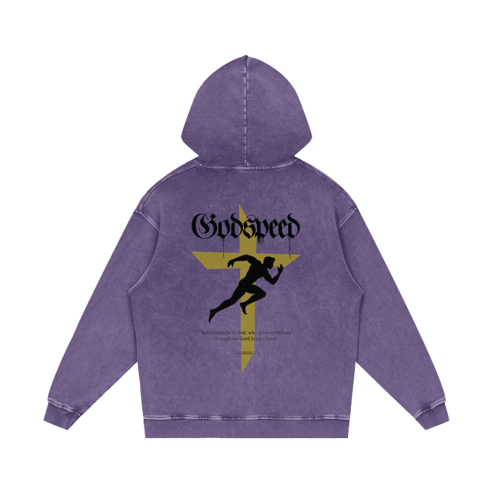 Intrepidus "GODSPEED" Acid Wash Hoodie