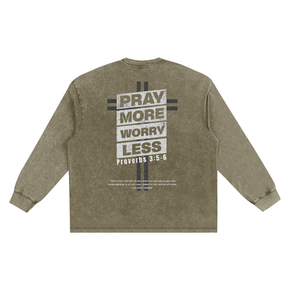 "PRAY MORE" Long-sleeve Tee