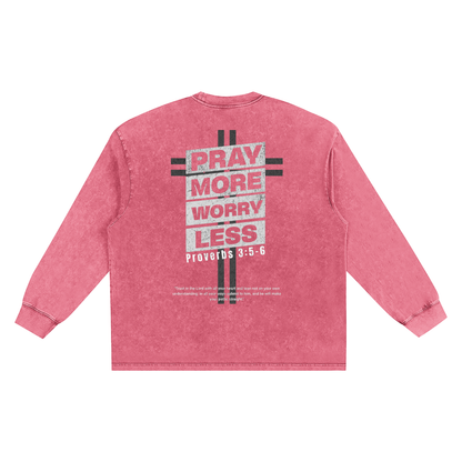 "PRAY MORE" Long-sleeve Tee
