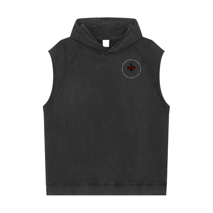 Intrepidus "FAITH OVER FEAR" Washed Sleeveless Hoodie