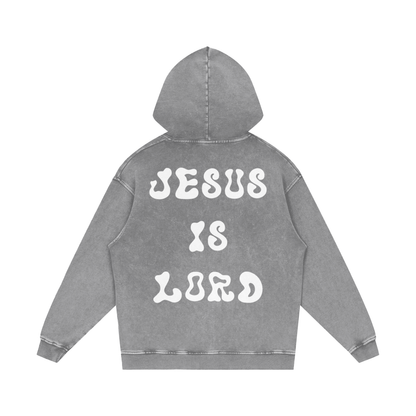 Intrepidus "FAITH OVER FEAR" Acid Wash Hoodie