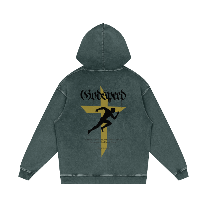 Intrepidus "GODSPEED" Acid Wash Hoodie