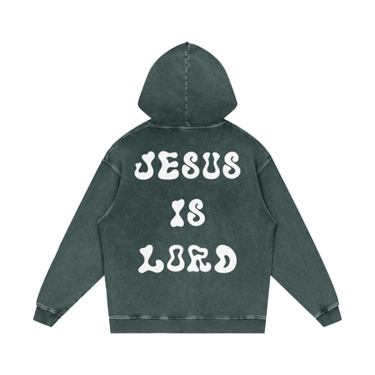 Intrepidus "FAITH OVER FEAR" Acid Wash Hoodie