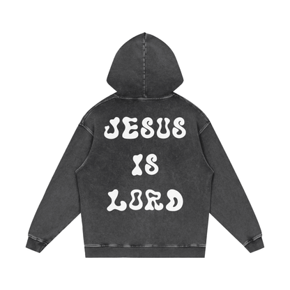 Intrepidus "FAITH OVER FEAR" Acid Wash Hoodie