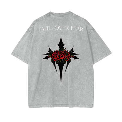 Intrepidus "FAITH OVER FEAR" Acid Wash Tee