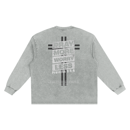 "PRAY MORE" Long-sleeve Tee