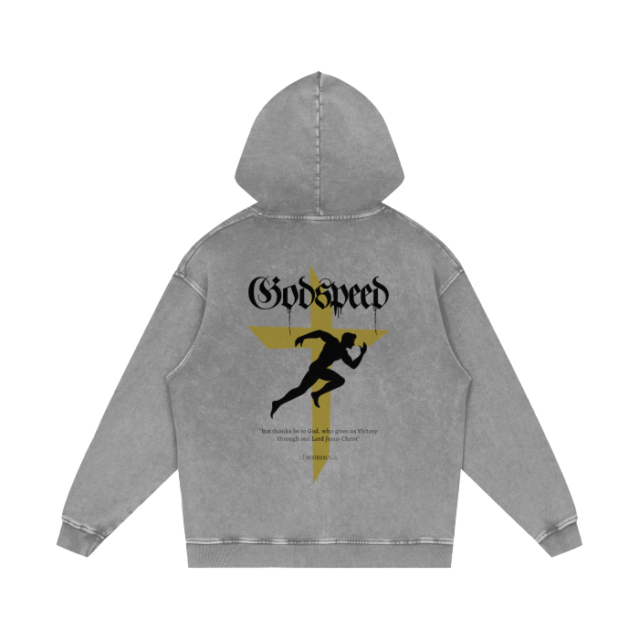 Intrepidus "GODSPEED" Acid Wash Hoodie