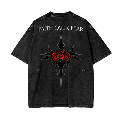 Intrepidus "FAITH OVER FEAR" Acid Wash Tee